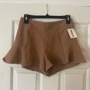 NEW! Womens Brown Flowy Shorts, Size Small
